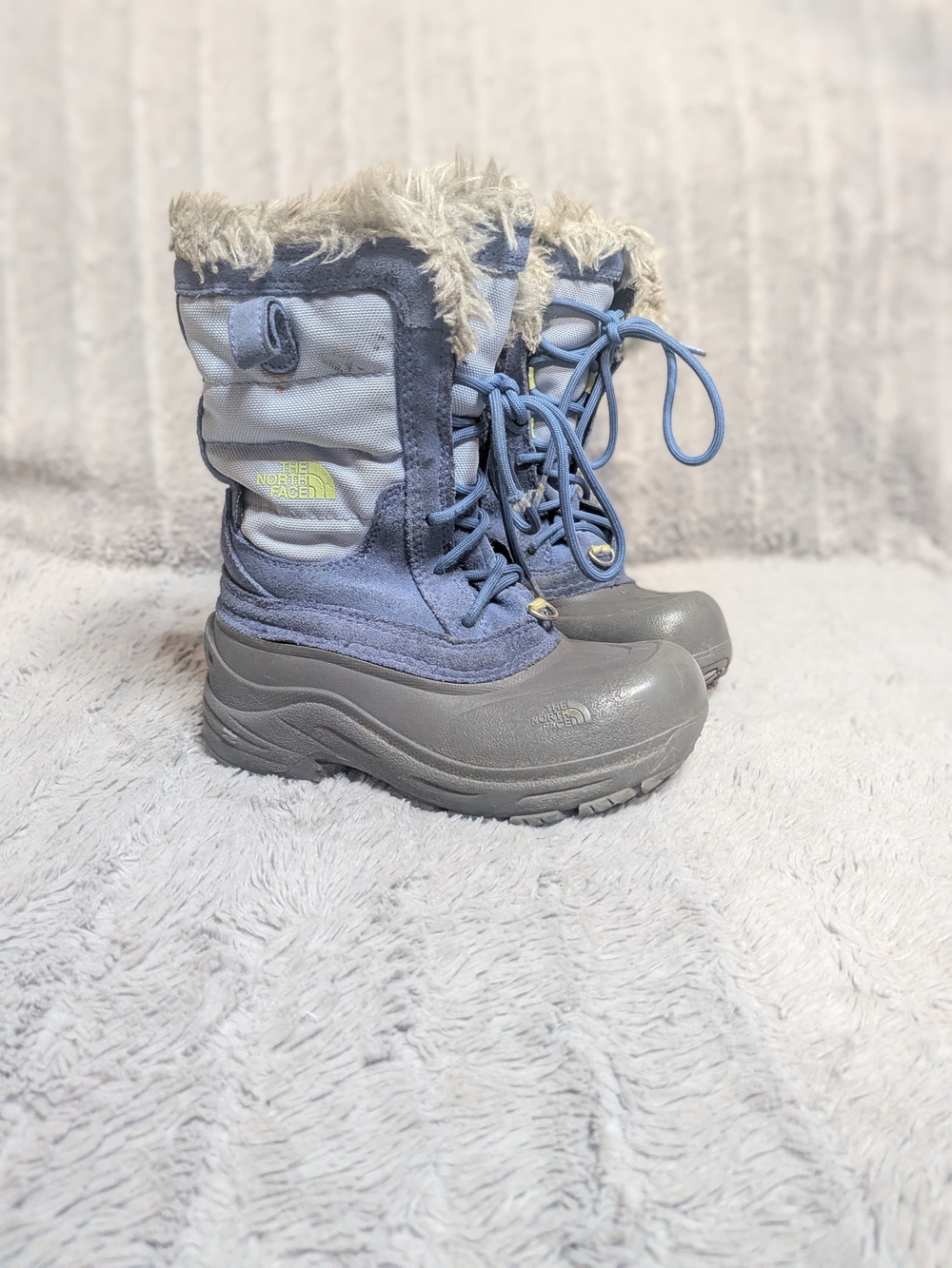 The North Face Kids' Girls Light Blue Winter Snow Boots Size 13